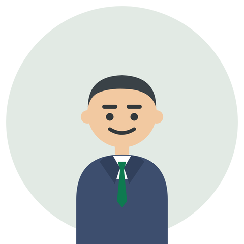 卸売業者の担当者イラスト